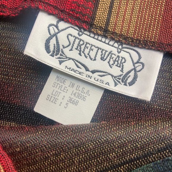 Streetwear Multicolor Striped Wrap Mini Skirt Size XS - Picture 4 of 4